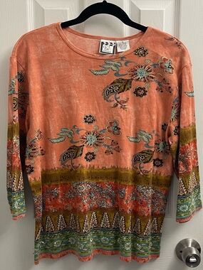 Take Two Clothing Co. Floral Print with Sequins Top